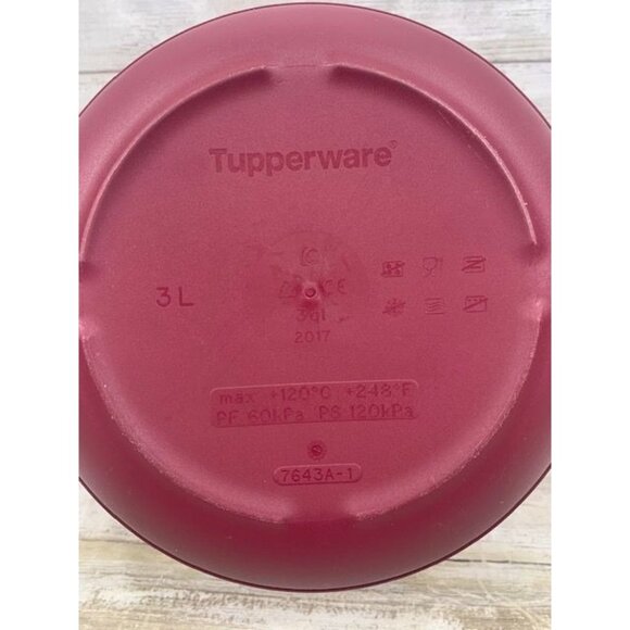 Tupperware 7643A-1 3L Microwave Pressure Cooker Red Durable Plastic Steamer - Picture 3 of 13